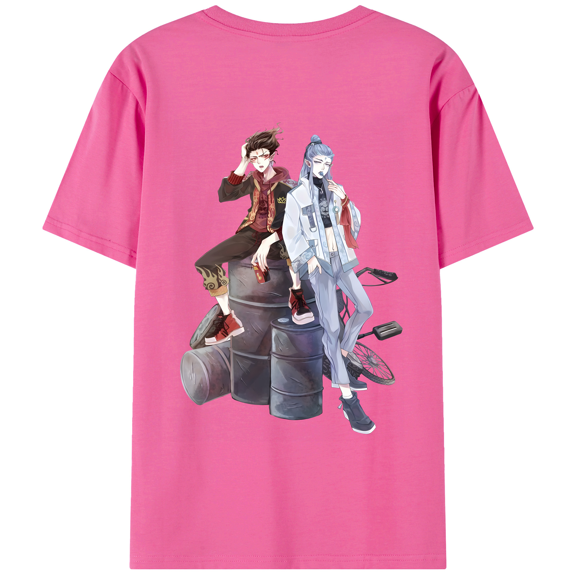 （画像用） Ne Zha 2 ナタ 魔童の大暴れ レディース半袖Tシャツ(バックプリント)